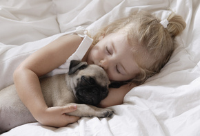 childhood, children, dog, Little girl,  , child, pet, sleep ...