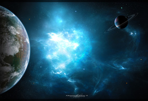 space, , , art, , planets, , nebula