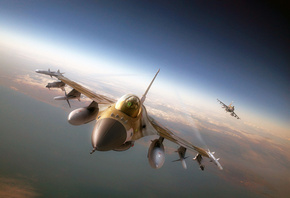 ракеты, авиация, самолёт, F-16, истребитель, ф-16