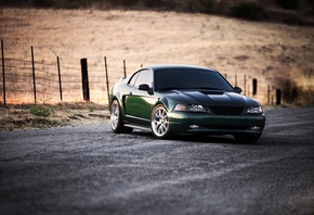 , Ford, mustang, green, , field, road, , 