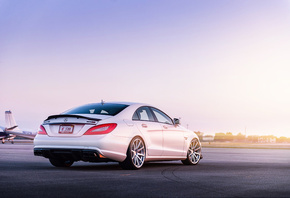c218,  , cls-klasse, white, rear, Mercedes-benz, cls 63, renntech