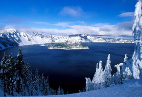 Lake, Mountain, Snow