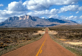 mountain, Road, Desert