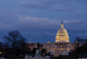 Washington, USA, United States Capitol, evening, meeting place, park, ,  ...