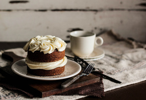 Пирожное, выпечка, вилка, крем, сладкое, десерт Пирожное, выпечка, вилка, крем, сладкое, десерт