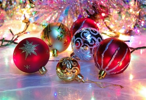 мишура, New year, шары, игрушки, праздник, новый год, блеск