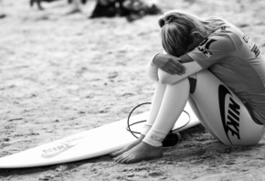 surfing, girl, water