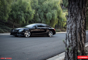 mecedes, vossen, Auto, black, wallpapers, tuning, amg, benz, 63, c219, cls