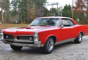Pontiac, red, , , gto, muscle car, 1967, coupe, , hardtop