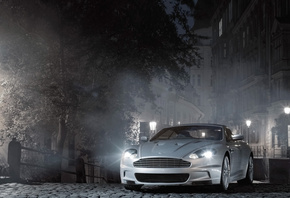 Автомобиль, Aston Martin, туман