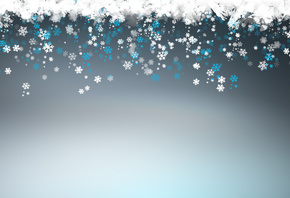 new year, winter, snowflakes, blue