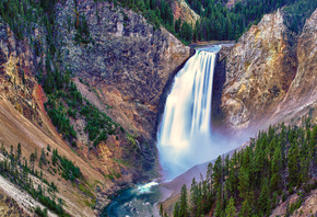 yellowstone national park, �����, �������, �������, ����, Lower falls
