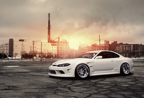 , Nissan, , white, , , , front, s15, silvia