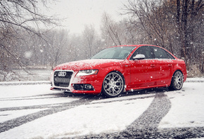 winter, ����, �������, red, ����, s4, audi, ����