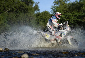 Ралли Дакар, спорт шик, мотоцикл, вода, гонщик, красота