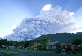 Чили, вулкан Чайтен, извержение, пепел, облако, стихия, красота