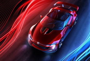 Volkswagen GTI Roadster, авто шик, красота, красный