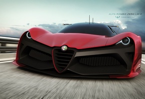 zero lm-c, Alfa Romeo, render, , ,  LM- C, cars