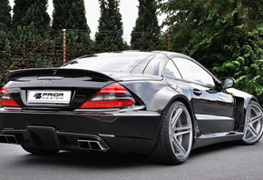 mercedes-benz sl r230 black edition, prior design, tuning, , car