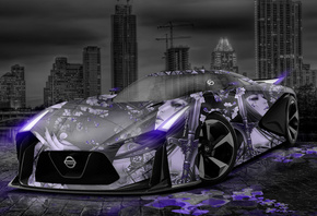 Tony Kokhan, Nissan, GTR, 2020, Concept, el Tony Cars, Anime, Girl, Aerogra ...