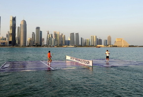 nadal, Federer, doha, water, tennis