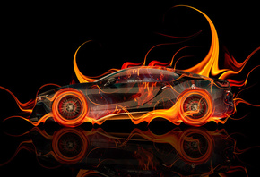 Tony Kokhan, BMW, i8, Fire, Car, Side, Orange, Abstract, Black, el Tony Cars, Photoshop, HD Wallpapers, Design,  , , ,  ,  , , , , , , , , , , , 2014