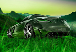 Tony Kokhan, Mercedes-Benz, SLS, AMG, Crystal, Nature, Car, Green, Grass, A ...
