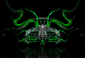 Tony Kokhan, Pagani Huayra, Monster Energy, Open, Doors, BackUp, Green, Plastic, Black, Drink, Acid, el Tony Cars, Photoshop, HD Wallpapers,  , , , , ,  , , , , , , , , 