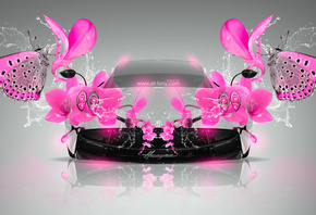 Tony Kokhan, Pagani, Huayra, Fantasy, Flowers, Butterfly, Water, Pink, Colors, Glamour, el Tony Cars, Photoshop, Design, Art,  , , , , , , , , , , , , , , , 