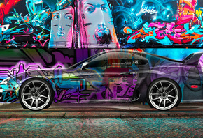 Tony Kokhan, Toyota, Supra, Crystal, Graffiti, Car, Multicolors, JDM, Side, el Tony Cars, Photoshop, HD Wallpapers, Design, Art, Style,  , , , ,  , , , , , , , , 
