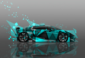 Tony Kokhan, Lamborghini, Sesto Elemento, Side, Abstract, Aerography, Car, Azure, Colors, el Tony Cars, 4K, Wallpapers, Design, Art, Style, Photoshop,  , , ,  ,  , , , , , ,