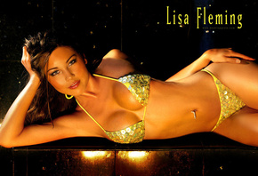 lisa flemings, brunette, model, bikini, beauty