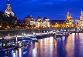 dresden, germany, light, city, building