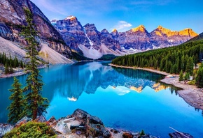 lake, autumn, mountain, trees, leaves