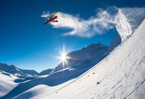 спорт, зима, горы, красиво, экстрим, солнце, фото, позитив