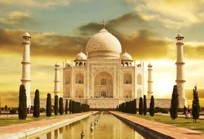 taj mahal, india, building, sky, museum