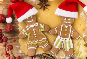 merry christmas, new year, christmas tree, hat food, Gingerbread, cookies,  ...