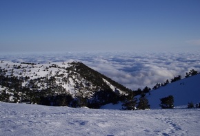 Украина, Крым, горы, лес, небо, облака, Роман-Кош, 1545 метров