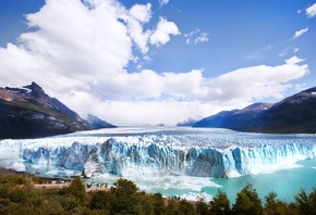 природа, горы, Аргентина, туристы, ледник, красиво, лед