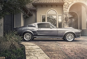 Ford, Shelby, GT 500, Eleanor, Silver, Muscle Car, Side, , ,  ...