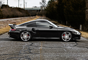 Porsche, 996, Turbo, Black