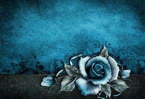 vintage, grunge, rose, paper, wallpaper, blue, floral, texture, ,  ...