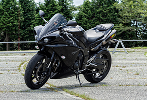 yamaha, yzf-r1, black, bike, supersport, , , , 