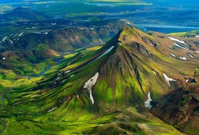 iceland, mountain, green, natural