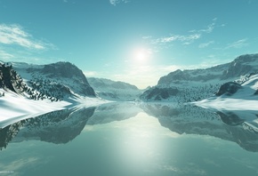 lake, mountain, tree, forest, water, sky, blue, beautiful