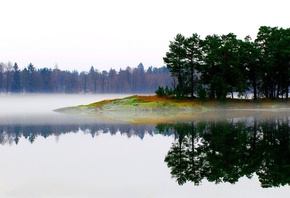 lake, mountain, tree, forest, water, sky, blue