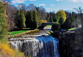 canada, ontario, waterfall, river, tree