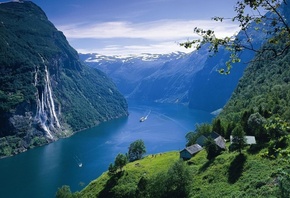 river, fiord, norway, water