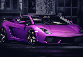 lamborghini gallardo, car, pink