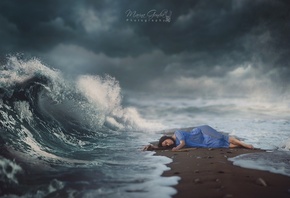 dream, girl, sea, wave, sand, magic, , , , , , ...